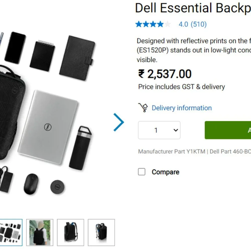 Original DELL Essential Backpack 15 - Picture 6 of 11